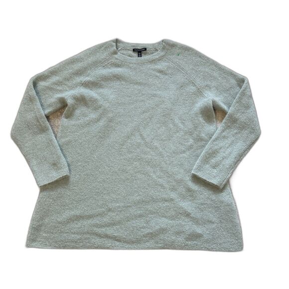 Eileen Fisher Sweater Womens Small Soft Seafoam Airy Washed Mohair Baby Alpaca - Picture 1 of 6